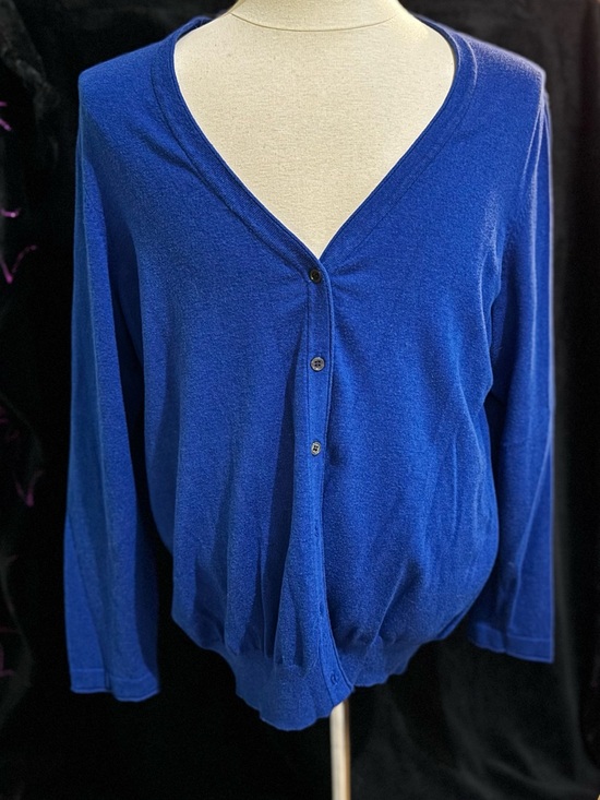 Dress Barn Sweaters - Dress Barn Royal Blue V-Neck Button Cardigan